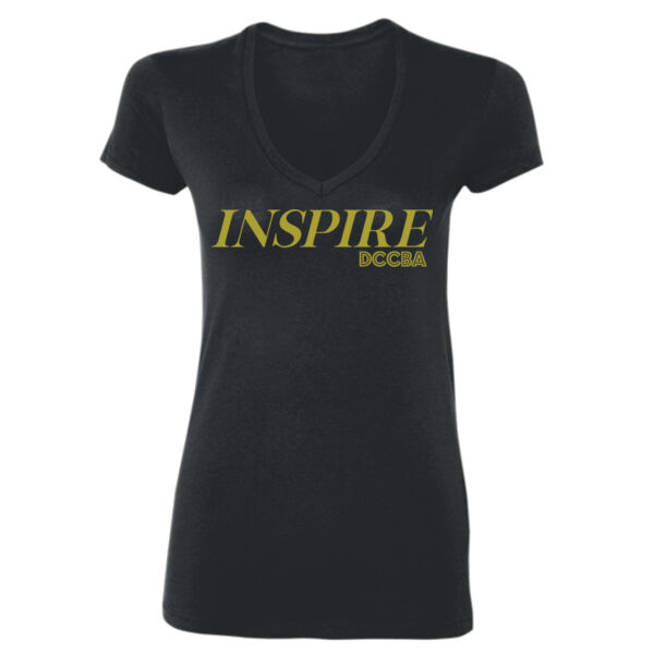Inspire Gold - Adult Ladies V-neck Tee Thumbnail